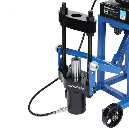 Выпрессовщик шкворней 75 тонн Nordberg N31PE76A пневмогидравлический для грузовиков на тележке