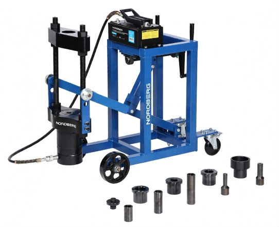 Выпрессовщик шкворней 75 тонн Nordberg N31PE76A пневмогидравлический для грузовиков на тележке