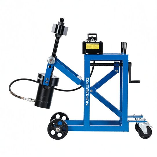 Выпрессовщик шкворней 75 тонн Nordberg N31PE76A пневмогидравлический для грузовиков на тележке