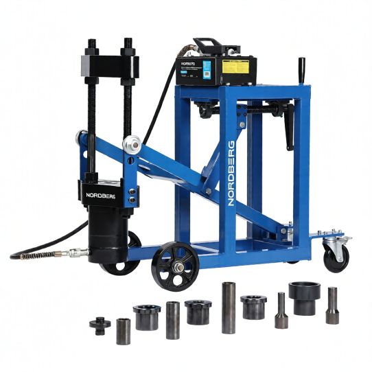 Выпрессовщик шкворней 75 тонн Nordberg N31PE76A пневмогидравлический для грузовиков на тележке