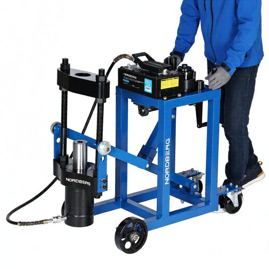 Выпрессовщик шкворней 75 тонн Nordberg N31PE76A пневмогидравлический для грузовиков на тележке