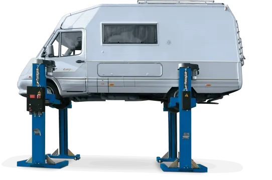 Подкатной подъемник для грузовых автомобилей электромеханический 22т Ravaglioli RAV232NL, 4 колонны