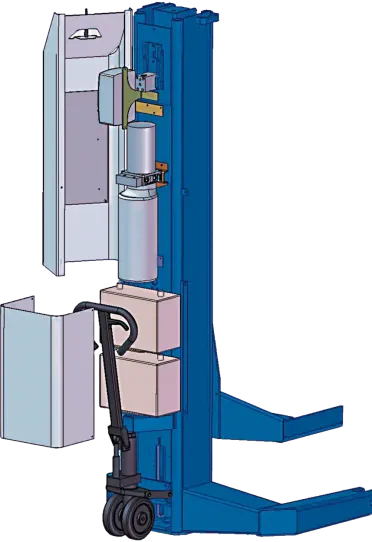 Подкатной подъемник для грузовых автомобилей электрогидравлический 51т Ravaglioli RAV308H.6WS, 6 колонн