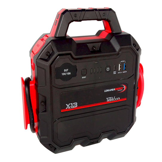 Пусковое устройство бустер 3400А, LiFePO4 24000мАч, авто/мото/груз, с Power Bank и фонариком LEMANIA ENERGY X13