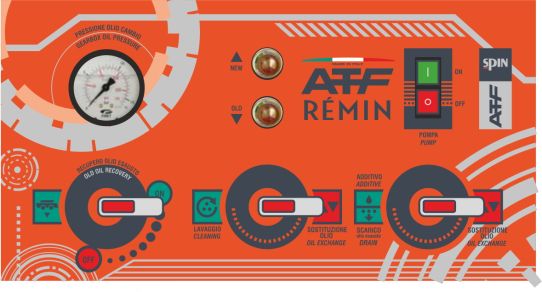 Установка для промывки и замены масла в АКПП с электрическим приводом 220В, двойным резервуаром 2х20 л, ATF REMIN+ Spin 02.023.55S