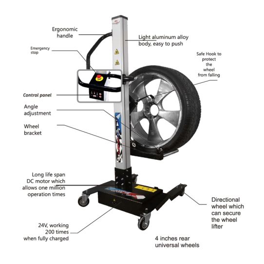 Тележка электрическая для транспортировки колес 85 кг, eqtree™ MW-85