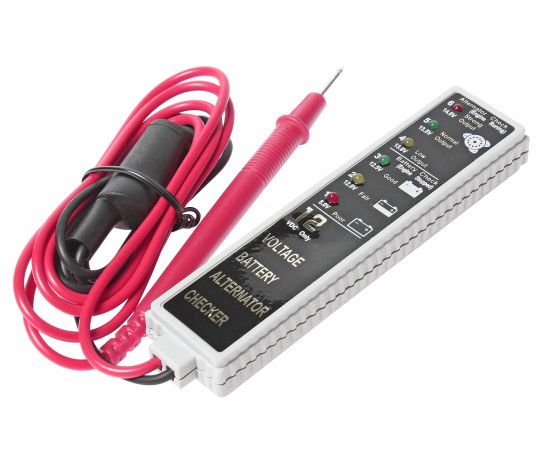 Тестер аккумулятора 12В с магнитным корпусом и световым индикатором JTC J027