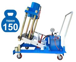 Выпрессовщик шкворней 150 тонн Техносоюз TS-150SP на тележке, пневмогидравлический диаметр до 60мм Выпрессовщик шкворней 150 тонн Техносоюз TS-150SP на тележке, пневмогидравлический диаметр до 60мм