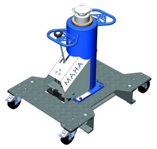 Канавный пневмогидравлический напольный одноштоковый подъемник 14,5 т MAH-Z 145/120 Maha