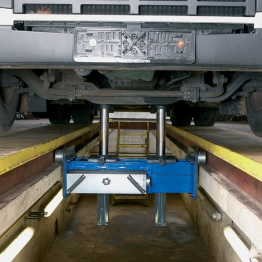 Канавный пневмогидравлический навесной двухштоковый подъемник 20 т GD200-2 AC Hydraulic