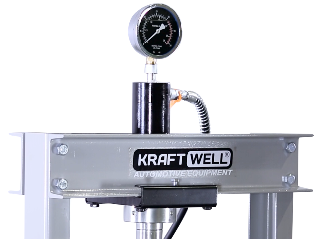 Гидравлический пресс для автосервиса 20 т KraftWell KRWPR20 ручной насос