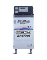 Установка автомат для заправки автомобильных кондиционеров KraftWell AC2000 с увеличенной длиной шлангов и емкостью баллона