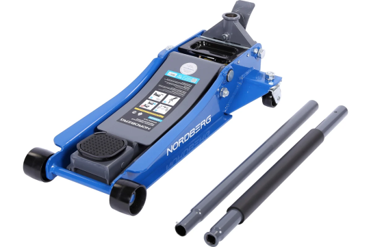 Домкрат гидравлический подкатной низкопрофильный c педалью до 4 т, 95-560мм Nordberg N32039