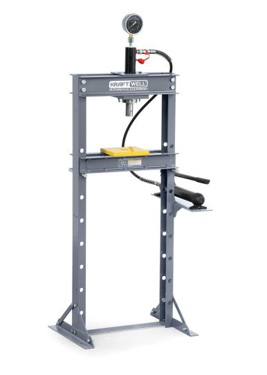 Пресс гидравлический KraftWell KRWPR12 с усилием 12т, напольный с ручным приводом