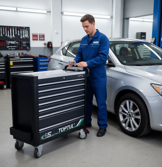 Тележка инструментальная TOPTUL TCBT0703, 7 ящиков, без инструмента