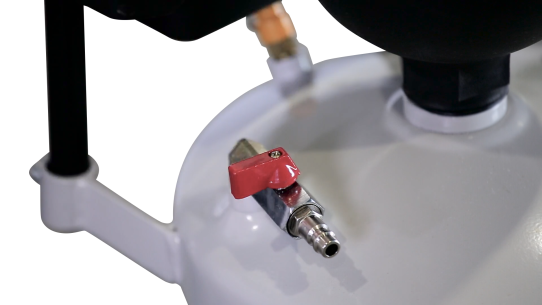 Нагнетатель масла пневматический 30 л, KraftWell KRW1910N с подающим шлангом на 1.3 м