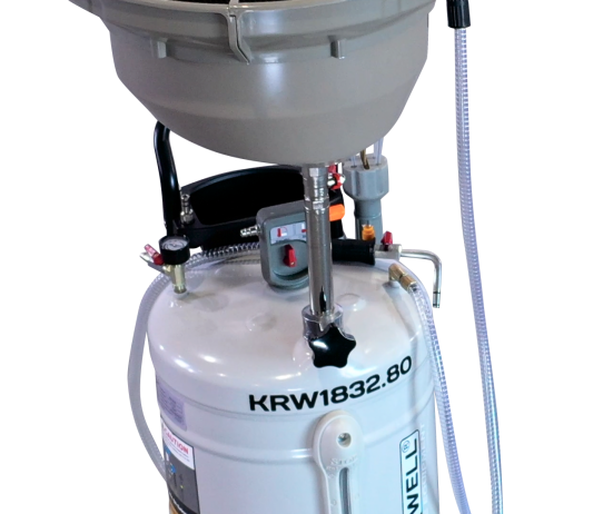 Пневматическая установка для откачки масла и антифриза через щуп на 80 литров KraftWell KRW1832.80