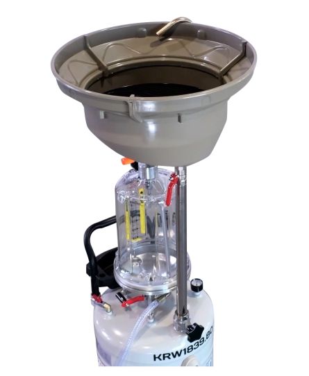 Пневматическая установка для откачки масла и антифриза через щуп на 80 литров KraftWell KRW1839.80