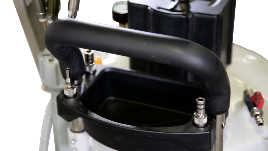 Пневматическая установка для откачки масла и антифриза через щуп на 80 литров с пантографом KraftWell KRW1835