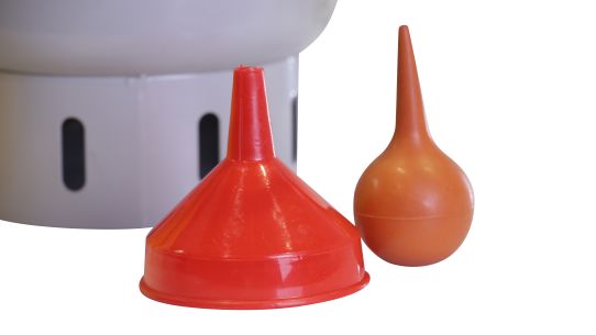 Установка для прокачки и замены тормозной жидкости пневматическая с манометром, емкость жидкости 6 л, KraftWell KRW1883