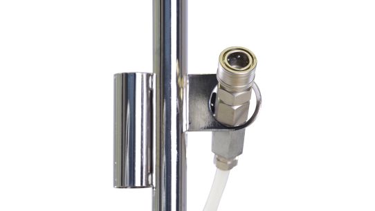 Установка для прокачки и замены тормозной жидкости пневматическая с манометром, емкость жидкости 6 л, KraftWell KRW1883