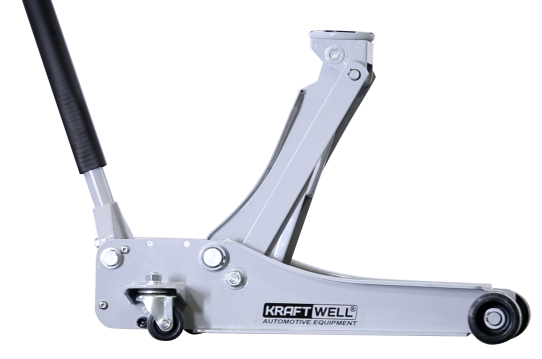 Низкопрофильный подкатной гидравлический домкрат до 3.5 тонн, 100-530мм с педалью KraftWell KRWFJ3.5