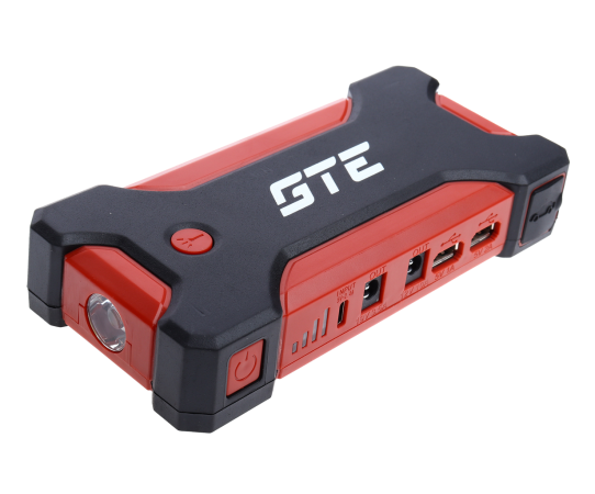 Пусковое устройство бустер, максимальный ток пуска 400А, Li-ion 10000мАч, Power Bank 19В 3.5А, с фонариком GTE-P113