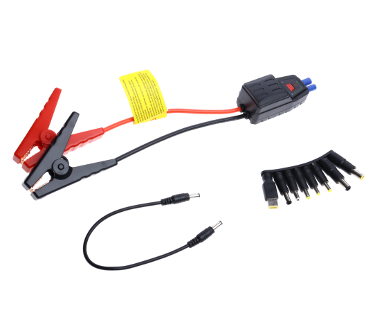 Пусковое устройство бустер, максимальный ток пуска 400А, Li-ion 10000мАч, Power Bank 19В 3.5А, с фонариком GTE-P113