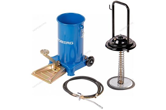 Установка для раздачи густой смазки с ножным приводом 12 л, давление до 250 бар, передвижная Nordberg N5013