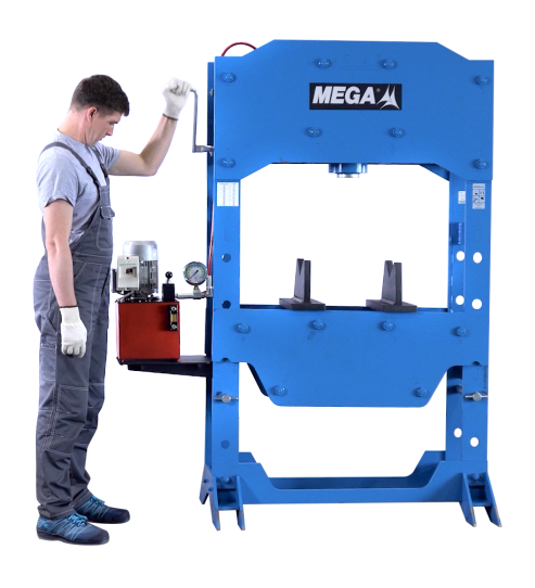Электрогидравлический пресс 100 тонн для автомастерской Мega K100Е электропривод