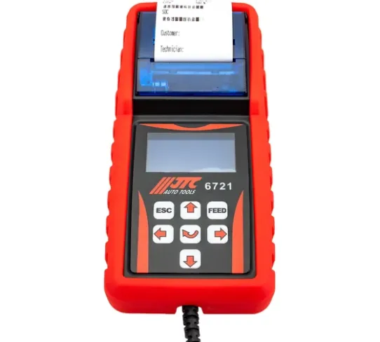 Тестер цифровой с термопринтером для АКБ 12/24V, поддержка AGM и EFB, защита от переполюсовки JTC-6721 JTC