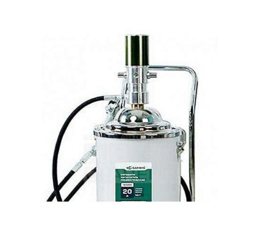 Нагнетатель смазки пневматический с емкостью 20 л, производительность 751 г/цикл, рабочее давление 8 бар, GARWIN PRO 16402001