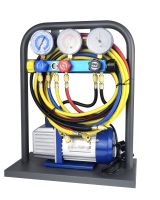 Станция ручная для заправки автомобильных кондиционеров KraftWell KRW-CS с дисплеем