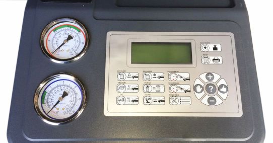 Установка автомат для заправки автомобильных кондиционеров KraftWell AC1500 с дисплеем и весами