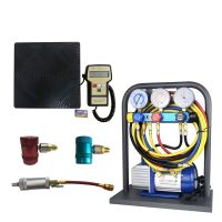 Станция ручная для заправки автомобильных кондиционеров KraftWell KRW134ALC с электронными весами Станция ручная для заправки автомобильных кондиционеров KraftWell KRW134ALC с электронными весами