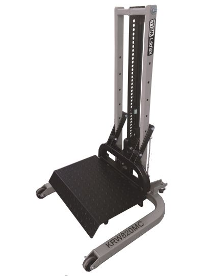 Подъемник мобильный механический до 820 кг KraftWell KRW820MC, одностоечный