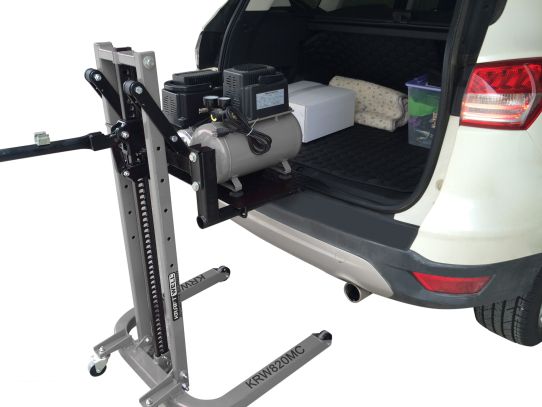 Подъемник мобильный механический до 820 кг KraftWell KRW820MC, одностоечный