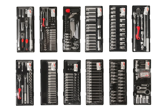 Тележка инструментальная JTC-5641, 8 ящиков, с набором инструментов 496 предметов