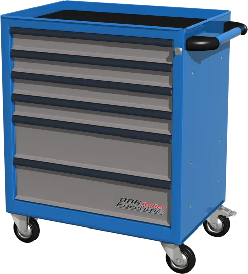 Тележка инструментальная Wiederkraft 02.006R, 6 ящиков, без инструментов
