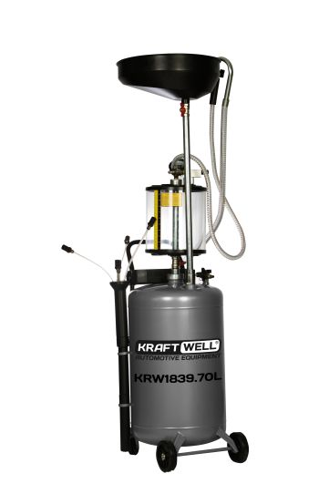 Пневматическая установка для откачки масла через щуп на 70 литров KraftWell KRW1839.70L