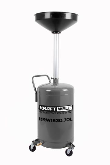 Ручная установка для слива масла на 70 литров KraftWell KRW1830.70L
