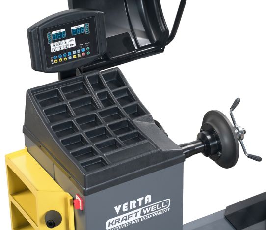 Балансировочный станок с ручным приводом для грузовых авто 10-26" KraftWell KRW244E 220В