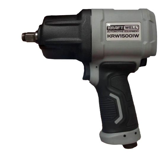 Пневмогайковерт 1/2" 1500Нм KraftWell KRW1500IW-T (с набором головок)