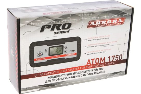 Пусковое устройство 12В пусковой ток от 300А до 700А с цифровым дисплеем 6000мАч Aurora ATOM 1750 20363