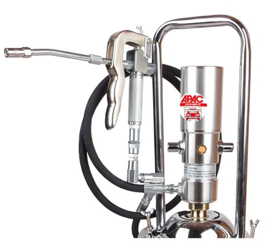 Нагнетатель смазки пневматический, емкость 13 л, давление до 400 бар, производительность 0.4 л/мин Apac 1798.PN