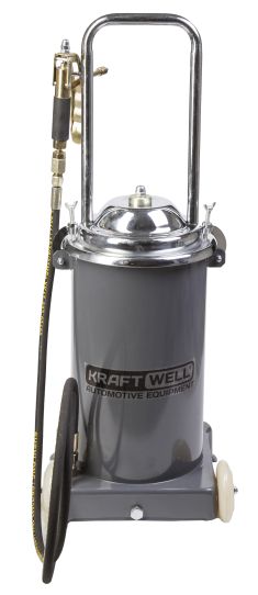 Нагнетатель смазки ножной для бочек на 12 л, Kraftwell KRW1798.FN, механический, с подающим шлангом на 2.5 м