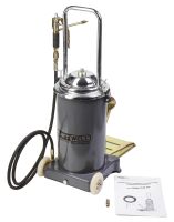 Нагнетатель смазки ножной для бочек на 12 л, Kraftwell KRW1798.FN 1-8 бар, механический, с подающим шлангом на 2.5 м