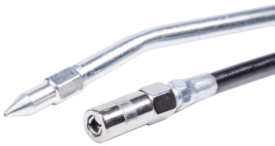 Нагнетатель смазки ручной для бочек на 5 л, Kraftwell KRW1797B, механический, с подающим шлангом на 1.5 м