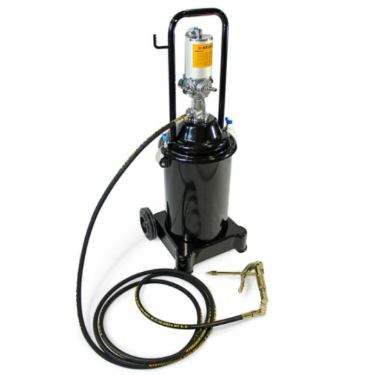Нагнетатель смазки пневматический с емкостью 12 л, давление до 400 бар, шланг 4 м, Forcekraft FK-TRH12