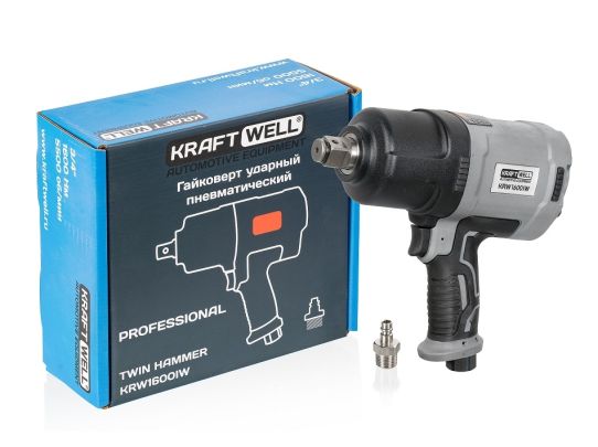 Пневмогайковерт 3/4" 1600Нм KraftWell KRW1600IW